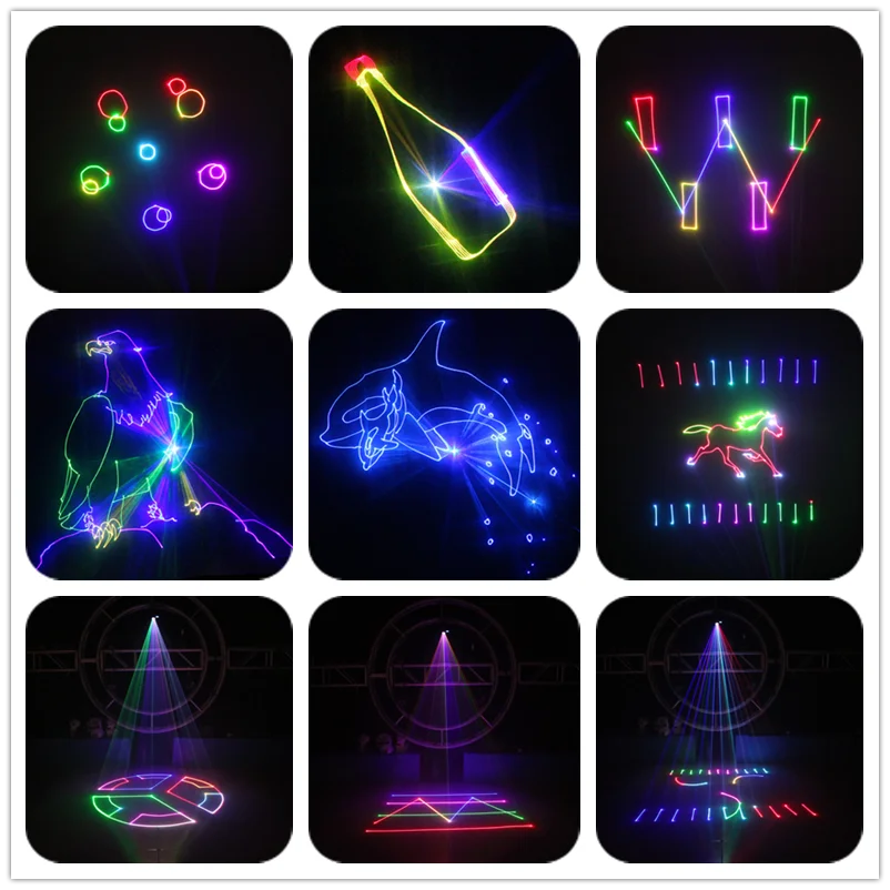 500 МВт RGB полноцветная sd-карта программа 12CH DMX сканирование Анимация Лазерный светильник ing DJ вечерние дискотеки шоу Профессиональный проектор сценический светильник FB500
