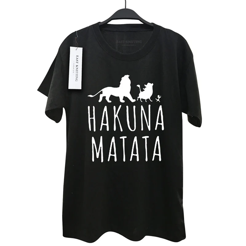 ZOGANKI Hakuna Matata женская футболка с буквенным принтом Летняя женская футболка с коротким рукавом размера плюс женские повседневные топы женские футболки