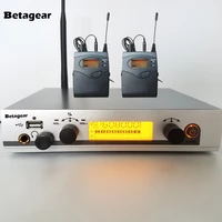 betagear iem300g3 monitoring system with 2 receiver church wireless uhf in ear monitor system pro audio stage concert dj usb
