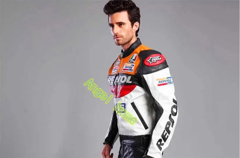 Куртка Moto GP REPSOL гоночная кожаная цветная куртка хорошего качества VS02 из