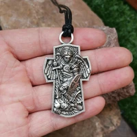 classic fashion archangel michael guardian necklaces for men amulet jewelry gift