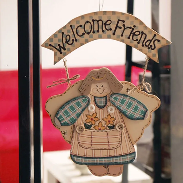 2 шт. деревянная доска с надписью девушка Статуэтка старинный пасторальный стиль