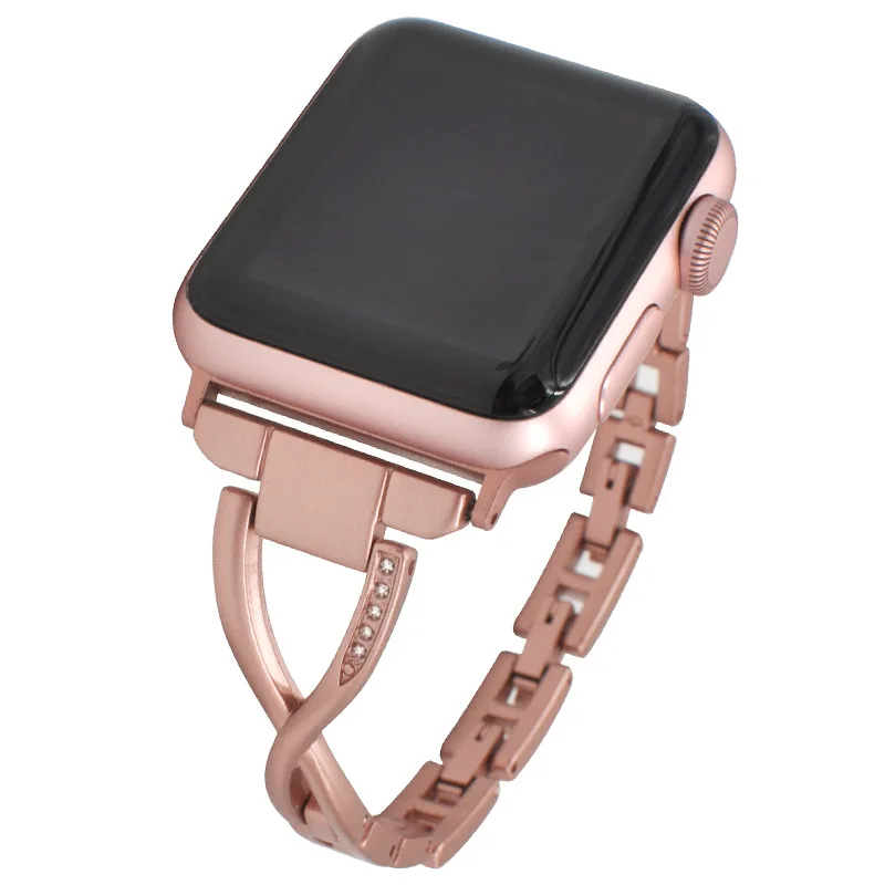Люксовый бренд, набор защелок из нержавеющей стали, ремешок для Cartier apple role men x iwatch 3 4, женские часы, ремешок, умный Браслет
