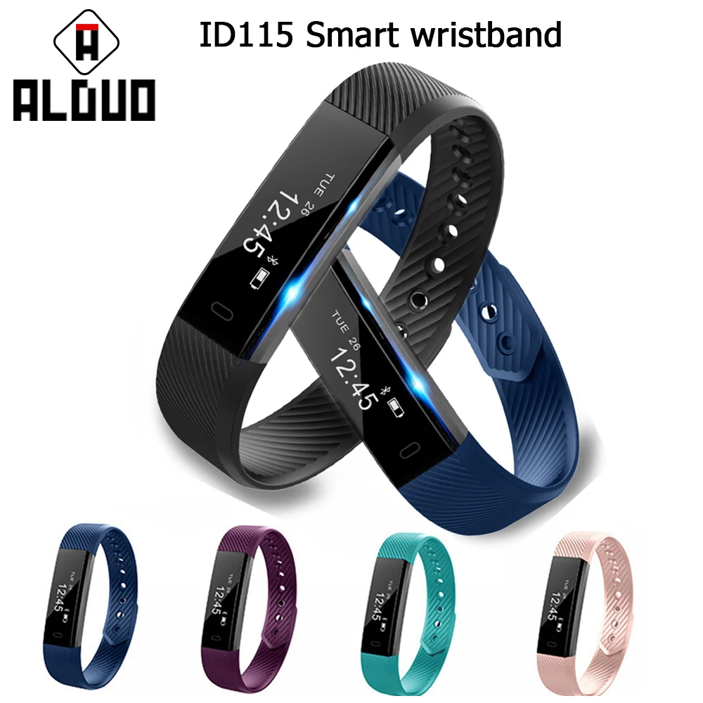ALANGDUO ID115 смарт Браслет фитнес трекер Шагомер Bluetooth монитор сна Будильник