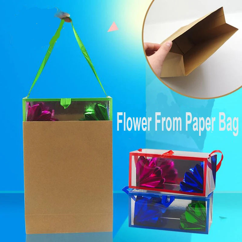 

Flower Box from Bag Stage Magic Tricks Props Party Used Easy Doing Professional Magician