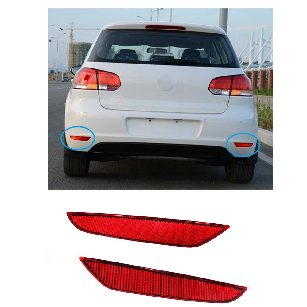 1 пара отражателей для заднего бампера лампы фар левого и правого цвета VW Golf 6 VI MK6