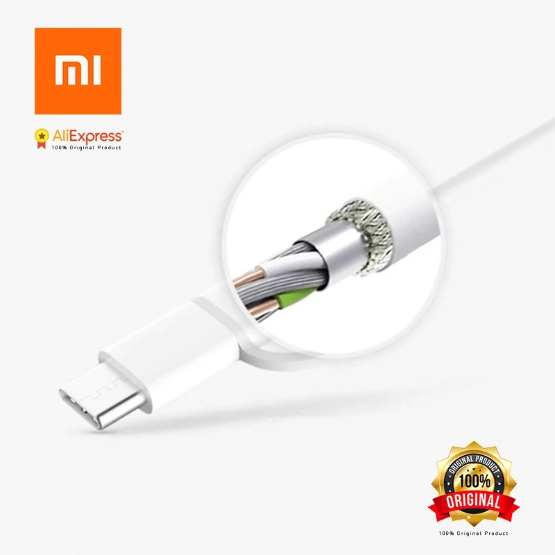 Оригинальный кабель Xiaomi 2 в 1 Micro USB Type C для быстрой синхронизации данных TypeC