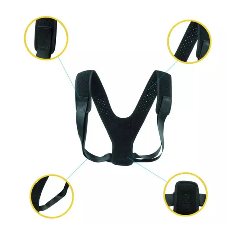 Корректор осанки FDBRO для спины регулируемый пояс ключиц и позвоночника