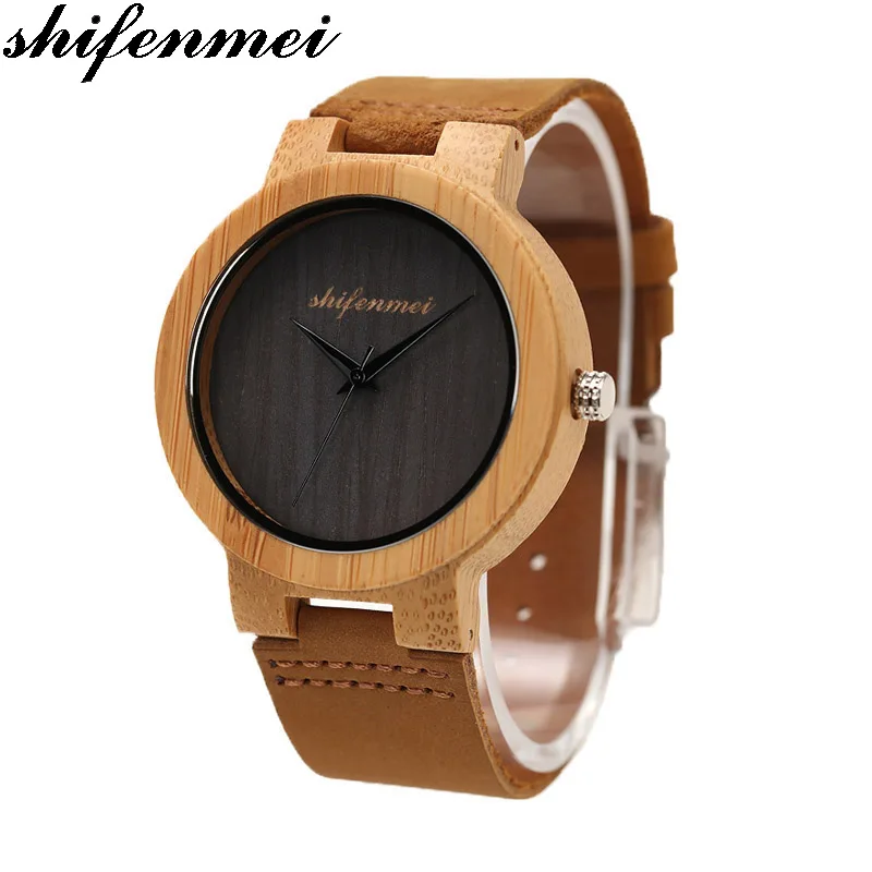 Роскошные деревянные часы без номера Креативные мужские reloj madera relogio masculino montre
