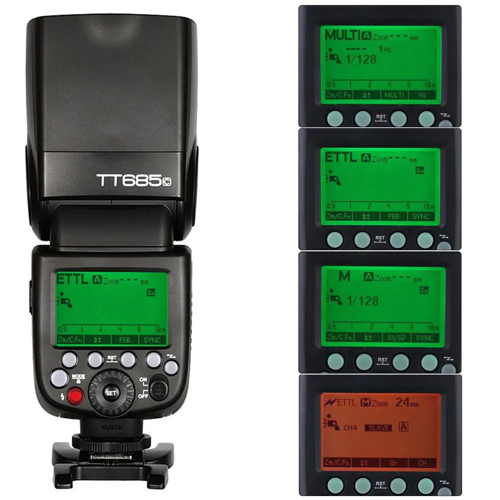 Godox TT685 TT685N 2 4G Беспроводная вспышка для камеры HSS 1/8000s i-TTL Speedlite + кронштейн S-типа