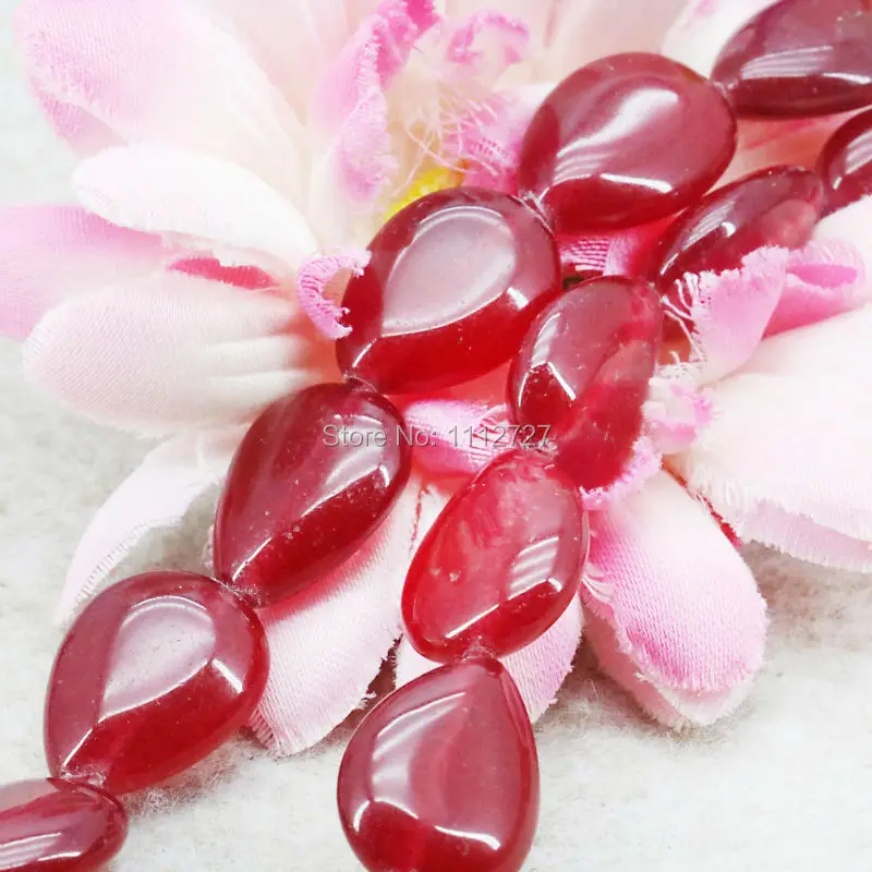 Аксессуары для рукоделия красный халцедон слезы капля свободные DIY бусины