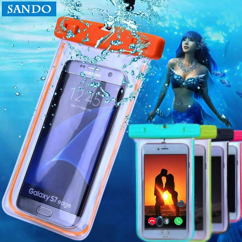 6 дюймов Водонепроницаемый подводный чехол для iPhone X 8 6s 7 Plus для samsung Galaxy S9 S8 Plus A5 A8 Plus водонепроницаемая сумка