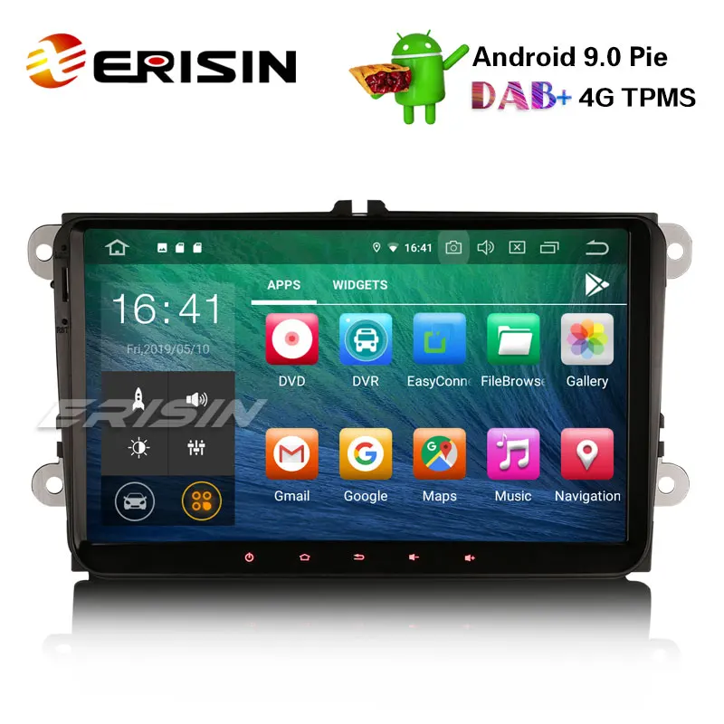Erisin ES7918V 64 9 &quotAndroid9.0 автомобильный стерео DAB + OPS GPS 4G TPMS для VW Passat Golf Touran Eos