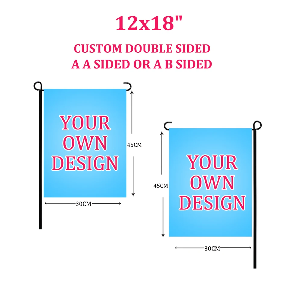 DIY фото на заказ украшения для сада флаги двухсторонний баннер дома открытом