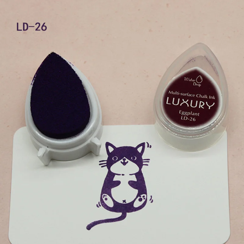 Мини капли воды форма чернил Pad Красочные мультфильм чернила для печати Pad набор для DIY Искусство ремесло 2019ing - Цвет: LD26