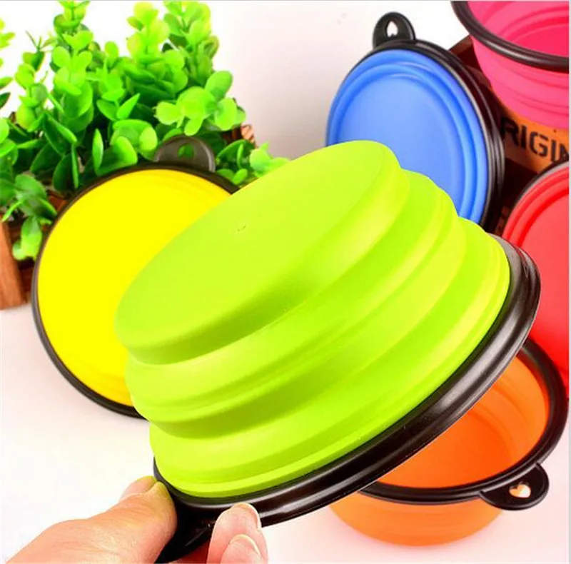 Роскошная силиконовая миска для геля домашних животных Складные портативные