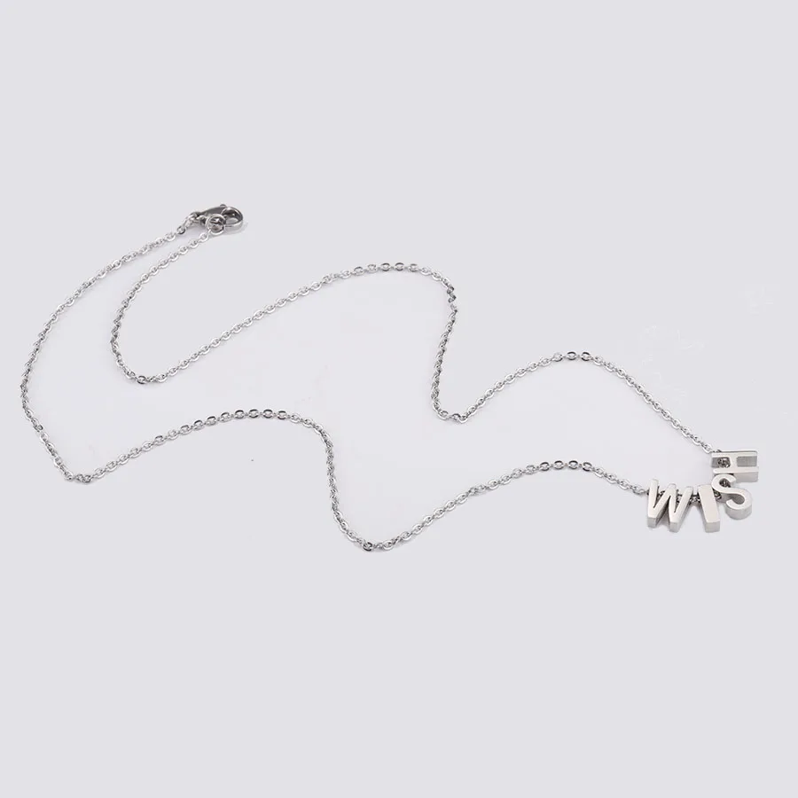 Fnixtar английские буквы начальные бусины Очаровательное ожерелье цепочка из