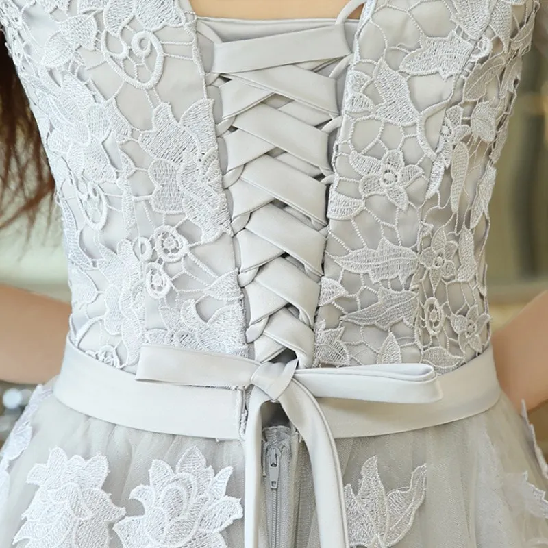 Ruthshen дешевые коктейльные платья 2018 кружевной рукав до локтя Аппликации Ruched