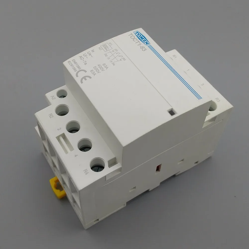 TOCT1 4P 63A 2NC 2NO 220V Катушка 400V~ 50/60HZ Din rail бытовой ac Контактор В соответствии с стандартом