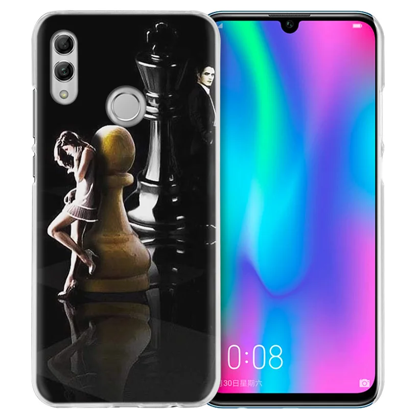 Черный и белый чехол для huawei Honor 8X Y9 20 9 10 Lite Play 8C 8A Pro V20 20i Y6 Y7 Y5 жесткий чехол для телефона из поликарбоната