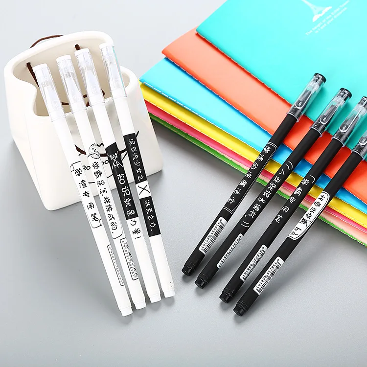 

1 Pcs Creative Personality Neutral Pen Cute Learning Hegemony Learn Stationery Office Supplies Needle Tube Black Signature Pen