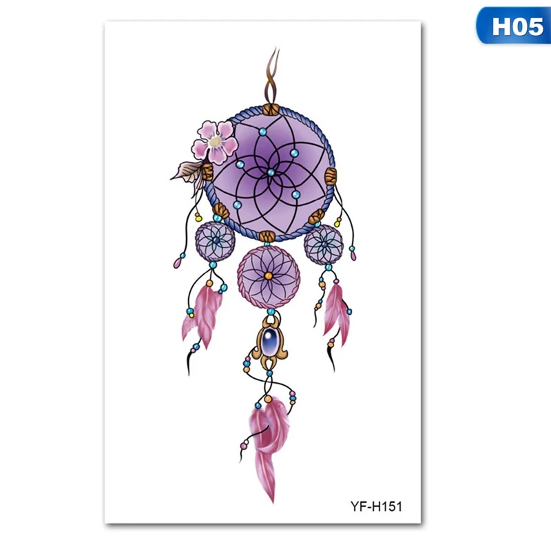 1 шт 5 цветов 3D Растения Цветы Съемные водонепроницаемые Временные татуировки DIY большой цветок татуировки стикер(Размер: 12*19 см