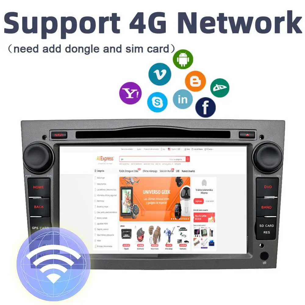 Автомагнитола 2 Din на Android 10 мультимедийная стерео система с DVD GPS Навигатором для