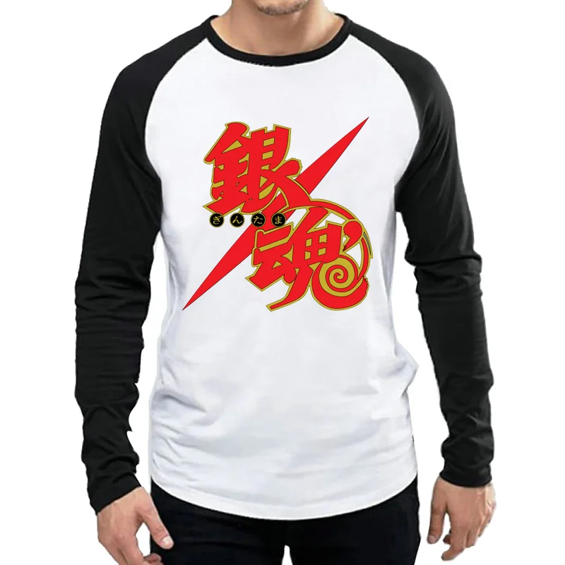 Аниме Gintama Футболка белая Цвет Мужская мода мультфильм футболка с логотипом