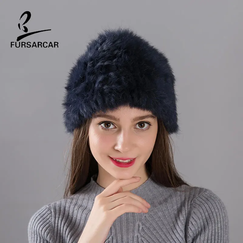 Женская светильник заная шапка из кроличьего меха 12 цветов|fur hat|rabbit fur hatreal rabbit hat |