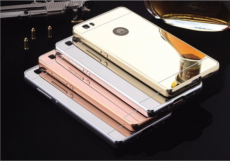 Для Huawei Ascend P8 lite 5 0 дюймов золотое покрытие алюминиевая металлическая рамка +