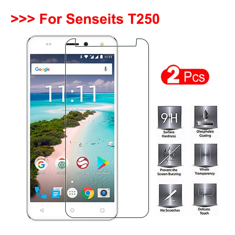 2 шт. защитная пленка для экрана Senseit T250 закаленное стекло смартфонов Защитная T