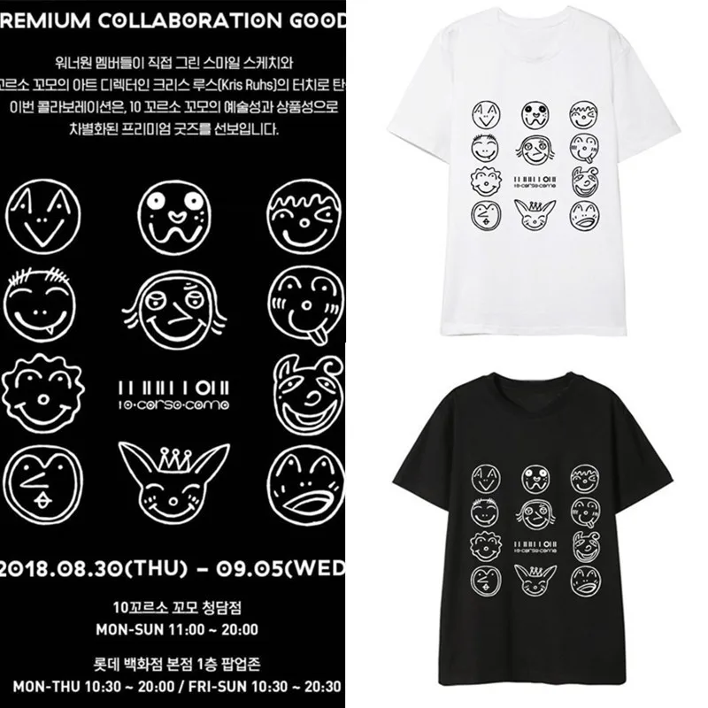 Wanna one Concert/футболка с короткими рукавами и рисунком для мужчин женщин свободная
