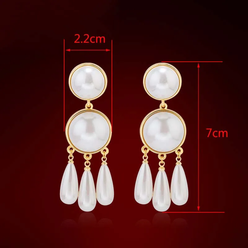 

Luxury Big Pearl Earrings for Women Wedding Statement Earrings with Pearls Waterdrop Pearl Jewelry Earings Fashion Jewelry 2019