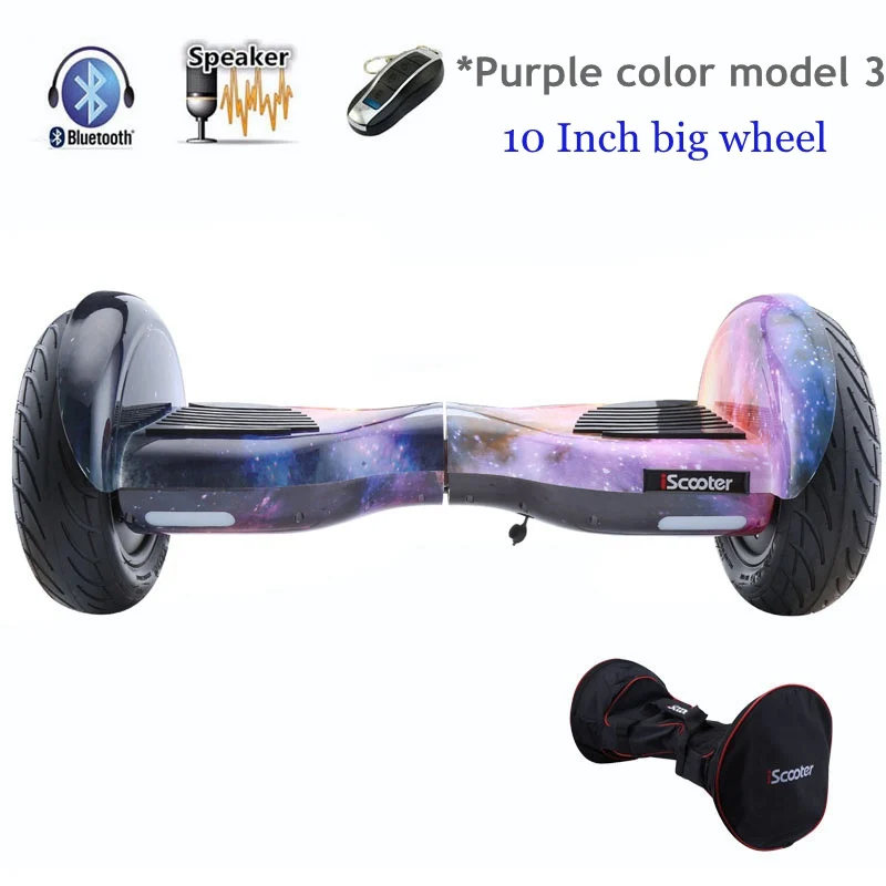 Purple Red Model 3 IScooter, Ховерборд, Bluetooth, Электрический скутер, самобалансирующийся скутер, умный двухколесный скейтборд, Bluetooth динамик с пультом дистанционного управления - Цвет: Purple Red Model 3