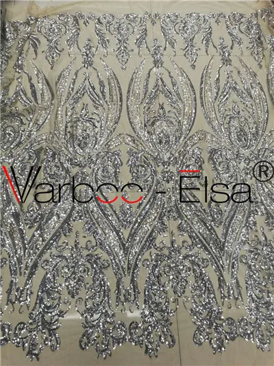 SILVER VARBOO_ELSA длинное вечернее платье Съемная юбка зеленое вечернее платье с длинными рукавами с блестками аппликация арабское вечернее платье - Цвет: SILVER