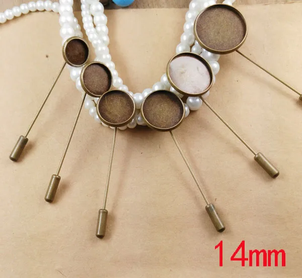 Бесплатная доставка! 50 комплектов --- Сделай Сам шапка булавка фурнитура античная