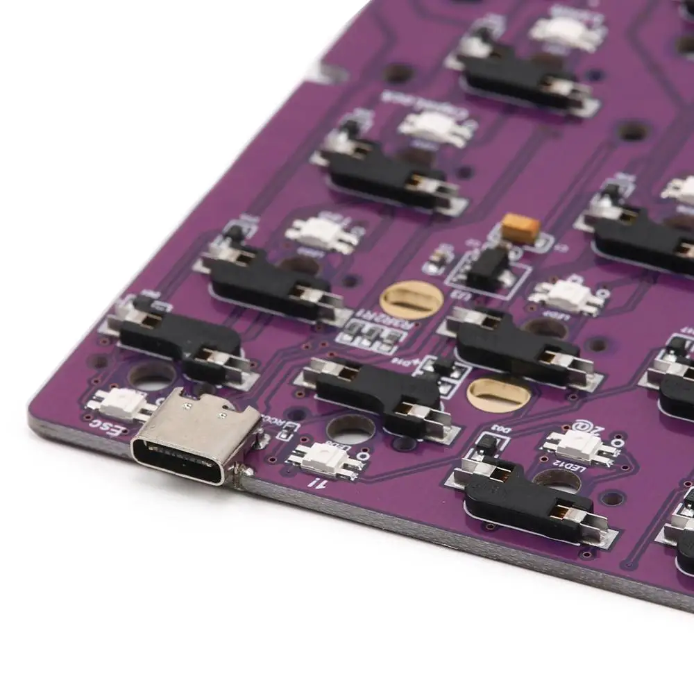 [В наличии] DZ60 ANSI RGB Горячая замена PCB с интерфейсом type-C для пользовательской 60%