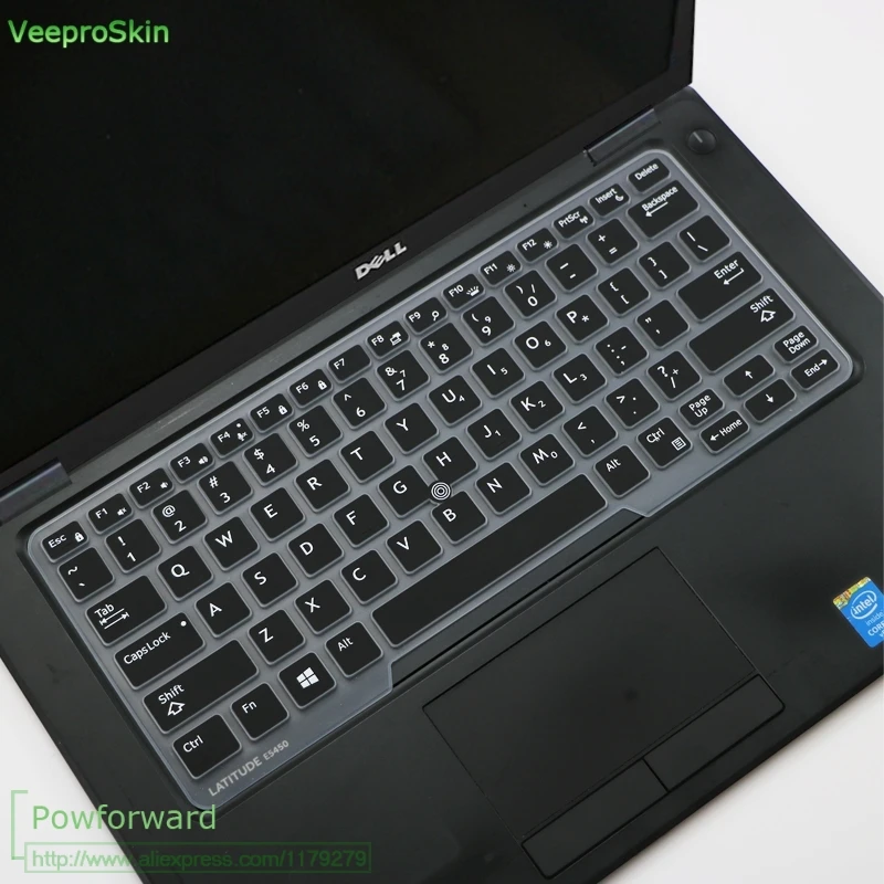 black Обложка клавиатуры для ноутбука Защитная крышка для 1" ноутбука Dell Latitude 5450 3340 7480 7490 5490 5491 E5450 E5470 E7270 E7450 E7490 E5490 - Цвет: black