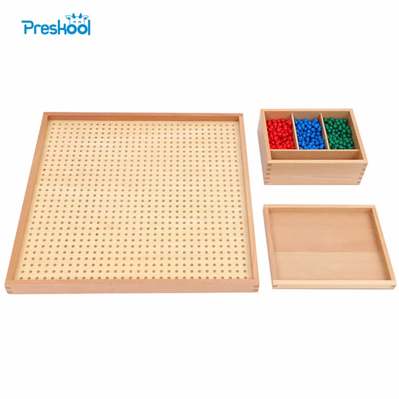 

Обучающая детская игрушка Preskool Монтессори, набор деревянных насадок, обучающая игра