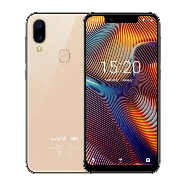 Gold UMIDIGI A3 Pro глобальная полоса Android 9,0 5," 19:9 полноэкранный мобильный телефон 3 ГБ+ 32 ГБ 12 Мп+ 5 Мп разблокировка лица двойной 4G смартфон - Цвет: Gold