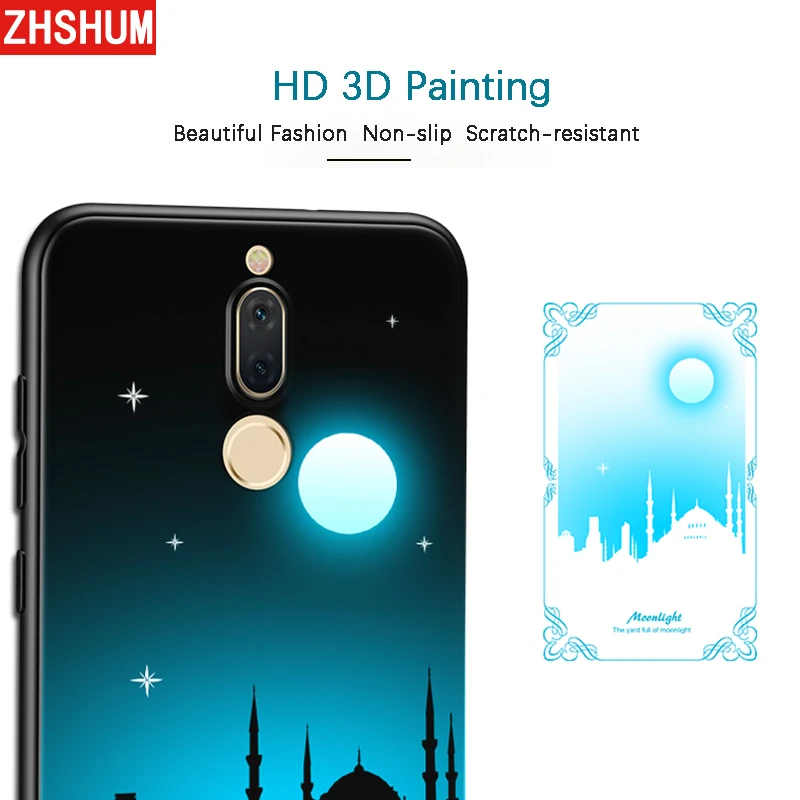 ZHSHUM 3D светящийся чехол для Huawei mate 10 lite мягкий телефона силиконовые лампа тпу