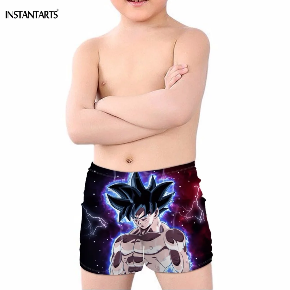 INSTANTARTS ультра инстинкт Гоку Z Broly Супер Saiyan принт Дети Мальчики Купальники для купания пляжные плавки детские купальники