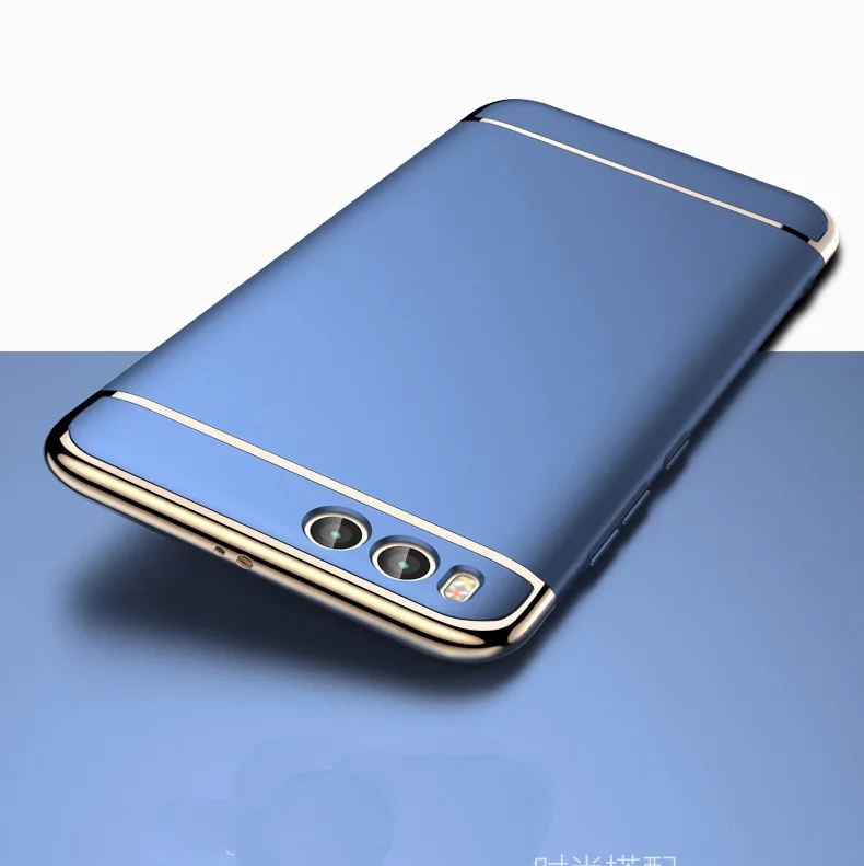 Xiaomi Mi 6 M6 Plus 3 в 1 позолоченный чехол для телефона Coque Xiaomi Mi 6 задняя крышка PC Твердый защитный корпус Fundas черный синий красный