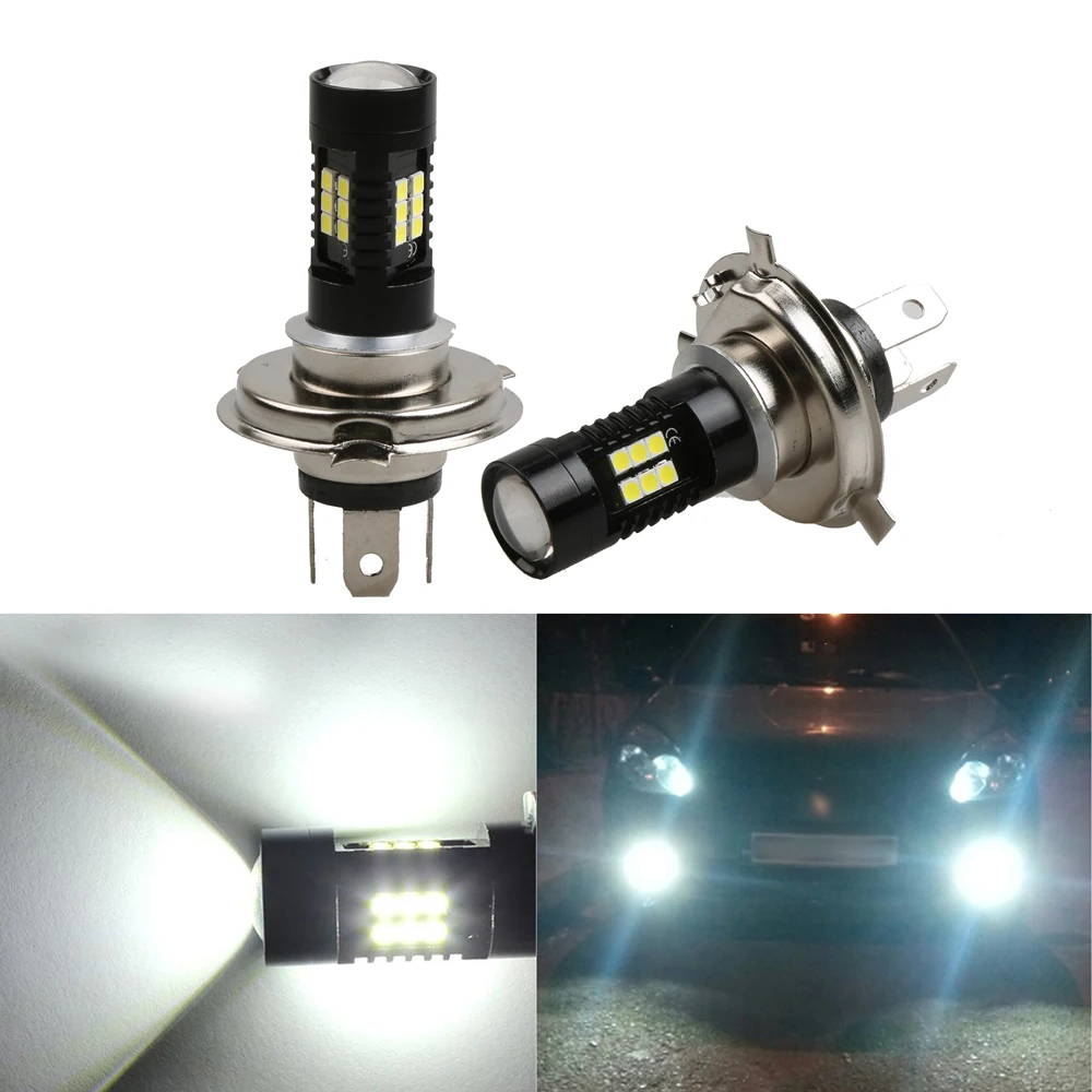

2Pcs H4 LED Fog Lights Bulb 1200LM 6000K White Car Driving Running Lamp Auto Leds Light DC12V