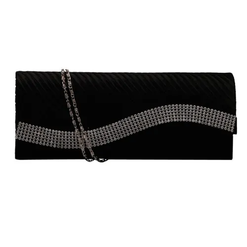 5A6007 BLACK Модная женская сумочка, стразы, вечерняя сумочка, клатч, свадебный кошелек, кошелек - Цвет: 5A6007 BLACK