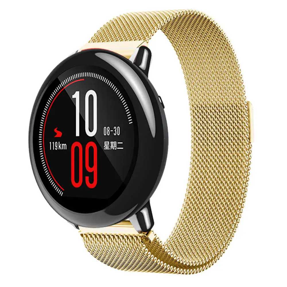 Ремешок на запястье для Xiaomi Huami Amazfit часы браслет Миланская петля магнитные ремни для Xiaomi Huami Amazfit Pace Stratos 2