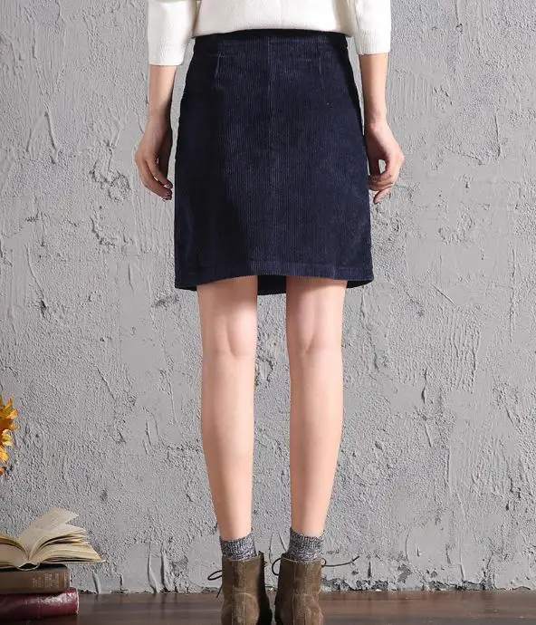Женская Осенняя Вельветовая юбка большого размера|corduroy skirt|half skirta skirt |