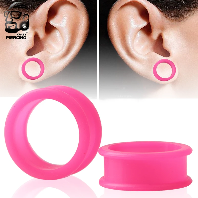 Гибкие силиконовые гибкие шкуры для ушей пробки растягиватель эспандер