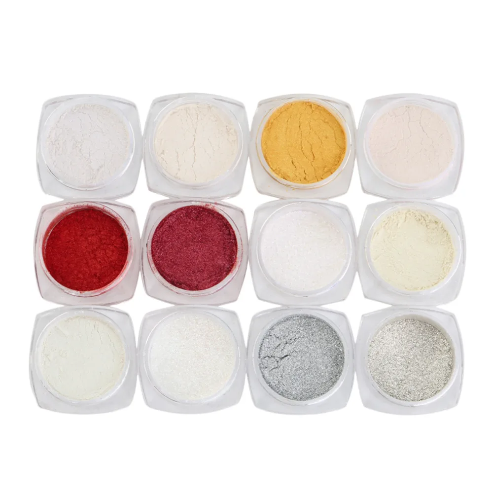 12 коробок волшебное зеркало хром эффект пыль мерцание ногтей порошок видов