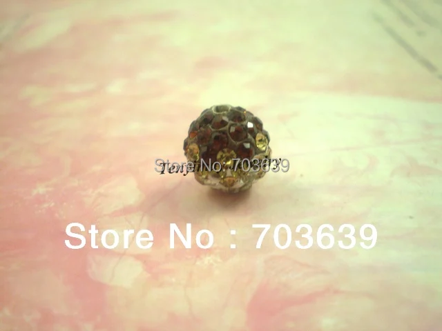 

Free Shipping 10mm Clay Champagne Gradient Crystal Ball Beads 50pcs/Lot